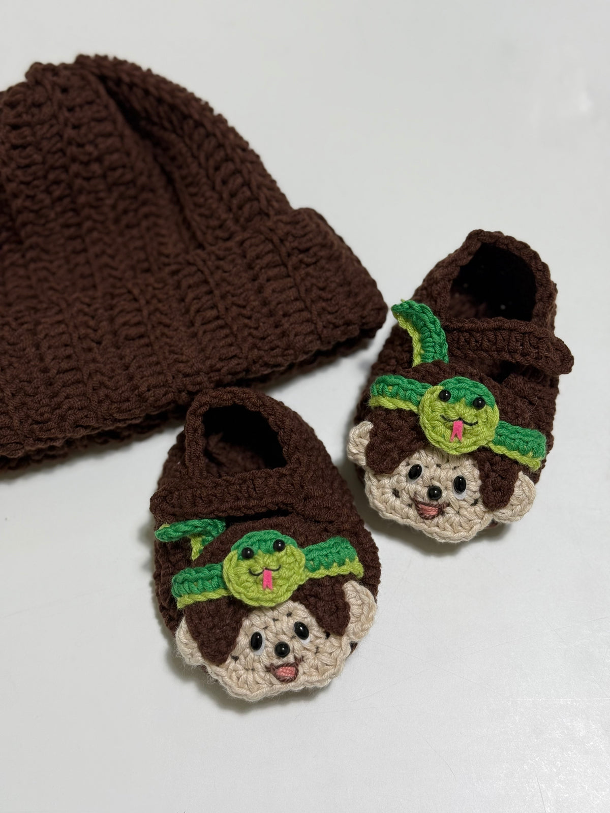Custom Handcrafted Baby hat&shoes(100% Organic Cotton)
