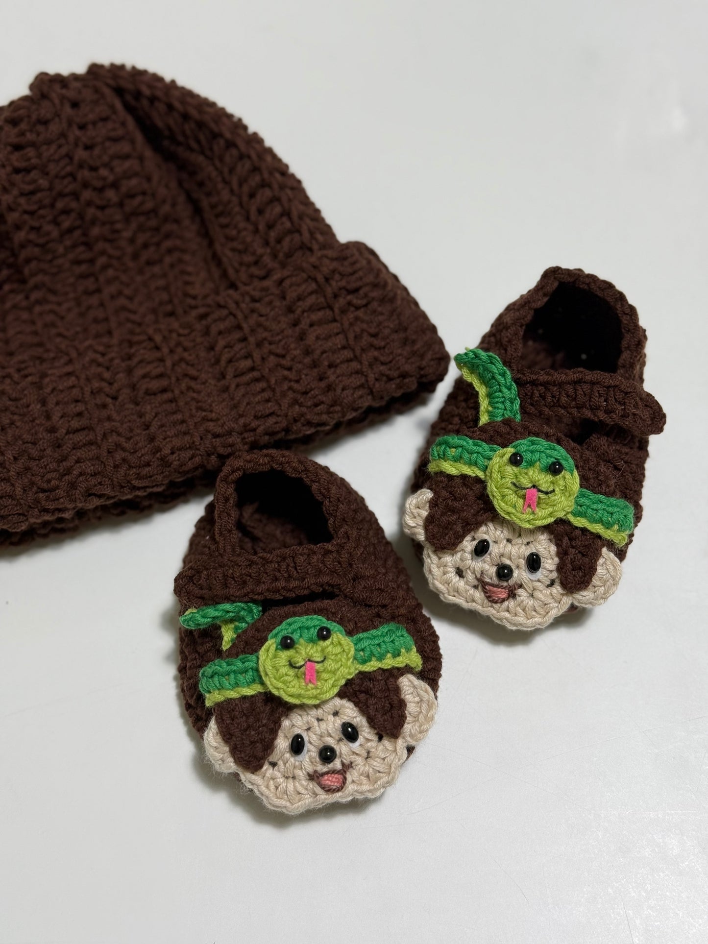Custom Handcrafted Baby hat&shoes（100% Organic Cotton）