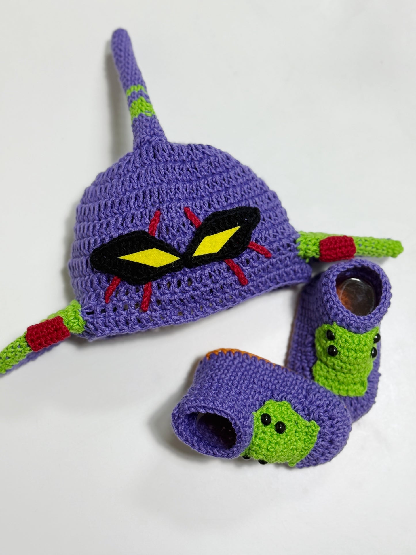 Custom Handcrafted Baby hat&shoes（100% Organic Cotton）
