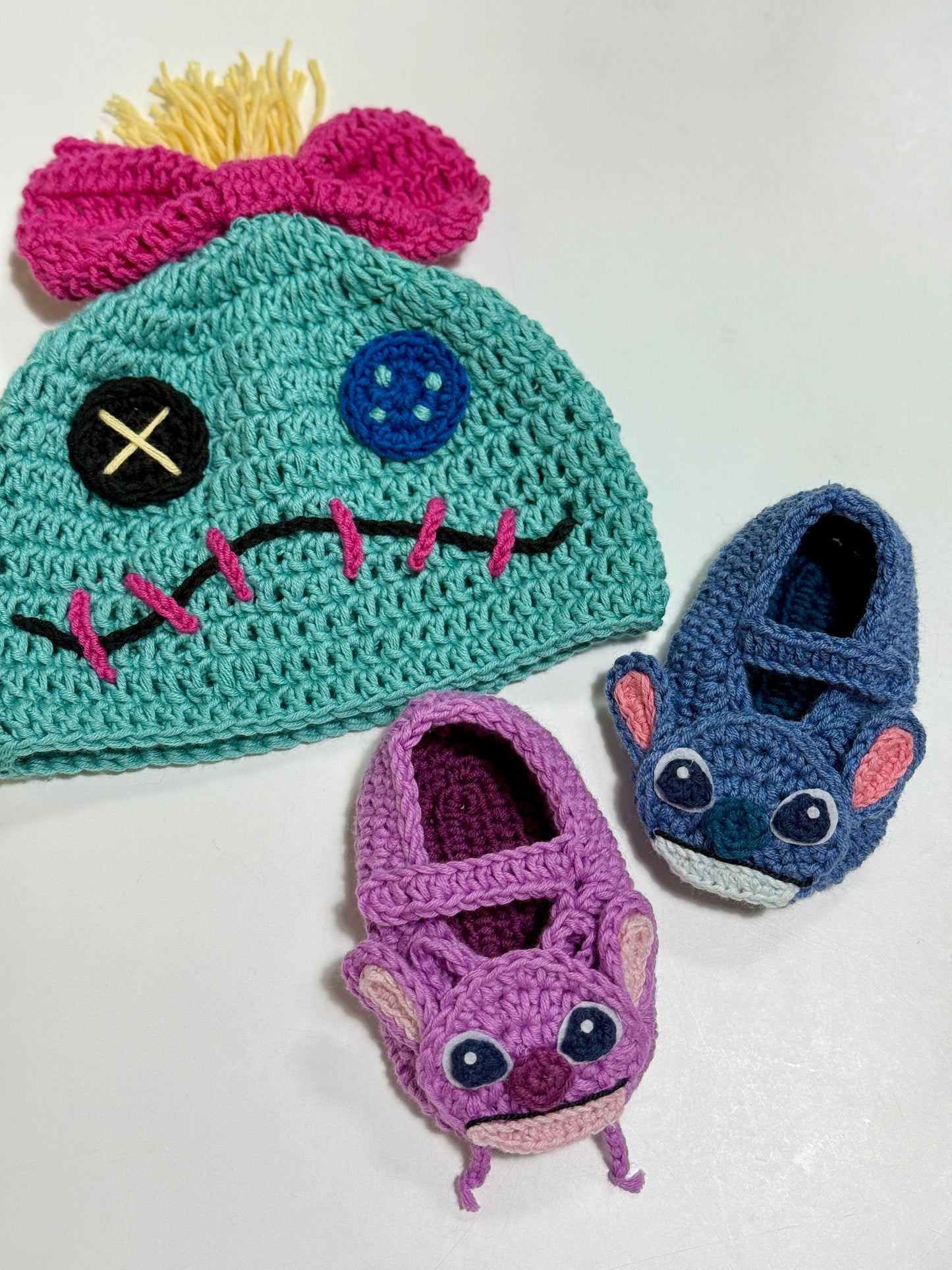 Custom Handcrafted Baby hat&shoes（100% Organic Cotton）