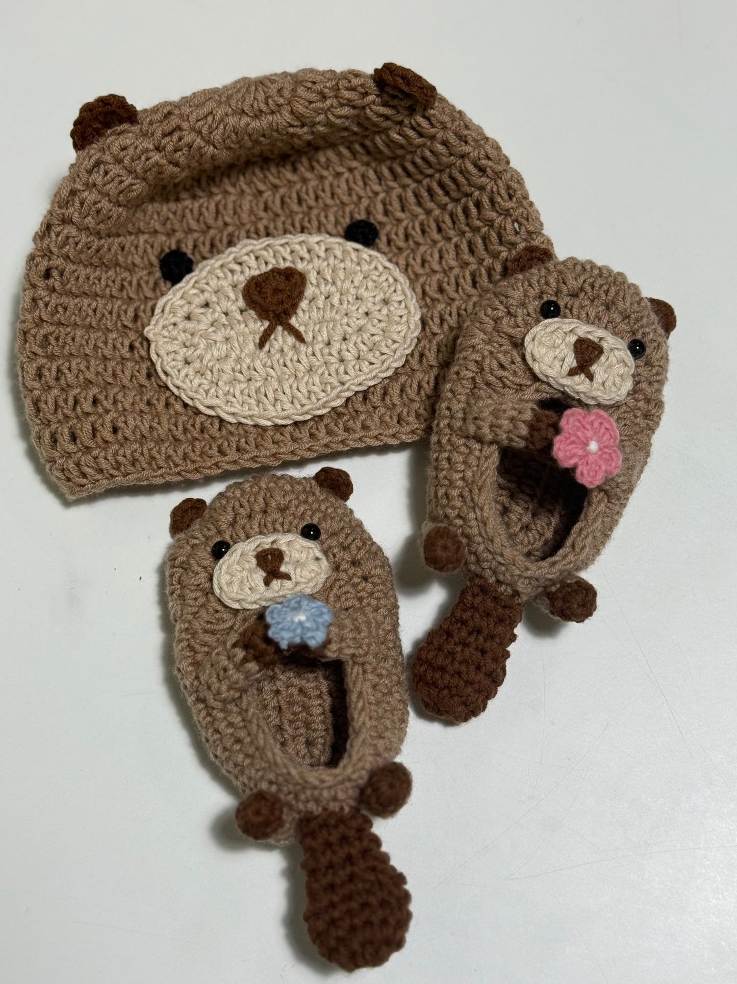 Custom Handcrafted Baby hat&shoes（100% Organic Cotton）