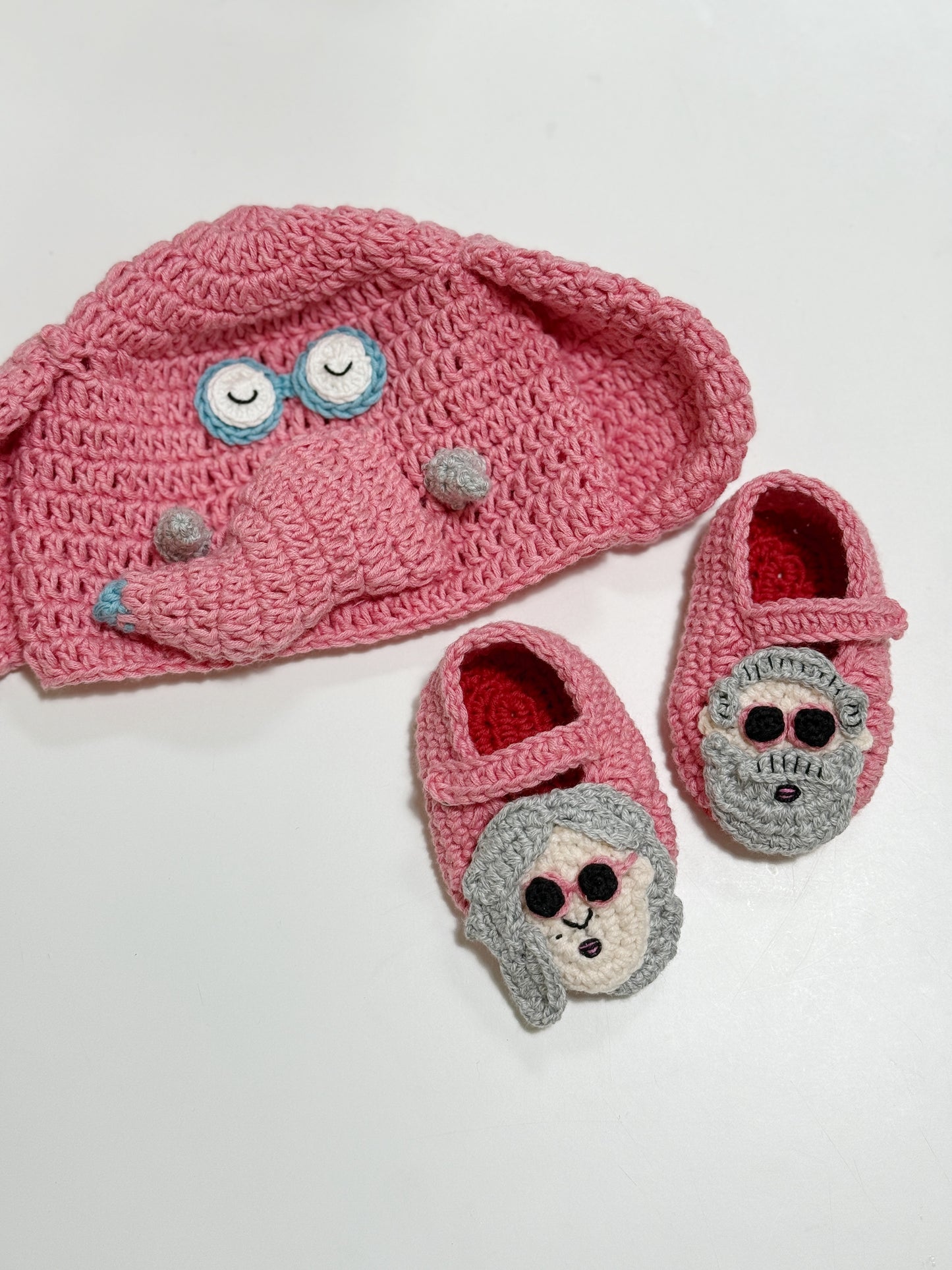 Custom Handcrafted Baby hat&shoes（100% Organic Cotton）