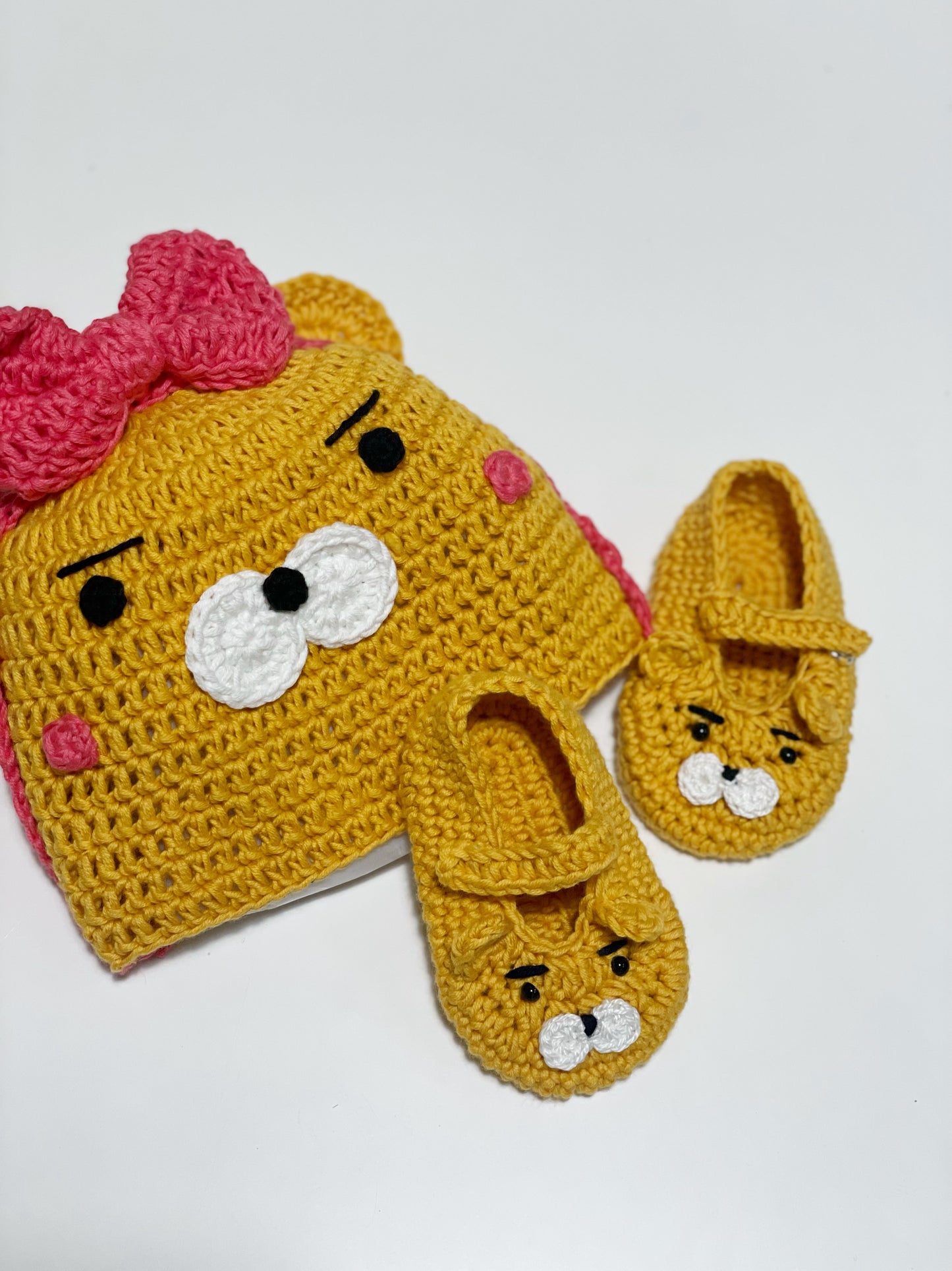 Custom Handcrafted Baby hat&shoes（100% Organic Cotton）